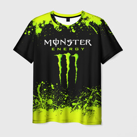 Мужская футболка 3D с принтом MONSTER ENERGY  , 100% полиэфир | прямой крой, круглый вырез горловины, длина до линии бедер | black monster | bmx | claw | cybersport | energy | monster | monster energy | moto | motocross | race | sport | киберспорт | когти | монстер энерджи | монстр | мото | мотокросс | ралли | скейтбординг | спорт | т | энергия