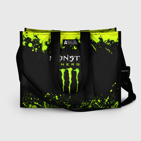 Сумка-шоппер 3D с принтом MONSTER ENERGY , 100% полиэстер | застегивается на металлическую кнопку; внутренний карман застегивается на молнию. Стенки укреплены специальным мягким материалом, чтобы защитить содержимое от несильных ударов
 | black monster | bmx | claw | cybersport | energy | monster | monster energy | moto | motocross | race | sport | киберспорт | когти | монстер энерджи | монстр | мото | мотокросс | ралли | скейтбординг | спорт | т | энергия