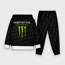 Детский костюм 3D (с толстовкой) с принтом MONSTER ENERGY ,  |  | black monster | bmx | claw | cybersport | energy | monster | monster energy | moto | motocross | race | sport | киберспорт | когти | монстер энерджи | монстр | мото | мотокросс | ралли | скейтбординг | спорт | т | энергия