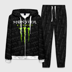 Мужской костюм 3D с принтом MONSTER ENERGY , 100% полиэстер | Манжеты и пояс оформлены тканевой резинкой, двухслойный капюшон со шнурком для регулировки, карманы спереди | black monster | bmx | claw | cybersport | energy | monster | monster energy | moto | motocross | race | sport | киберспорт | когти | монстер энерджи | монстр | мото | мотокросс | ралли | скейтбординг | спорт | т | энергия