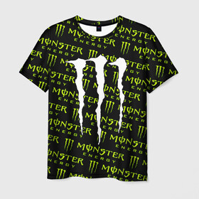 Мужская футболка 3D с принтом MONSTER ENERGY  , 100% полиэфир | прямой крой, круглый вырез горловины, длина до линии бедер | black monster | bmx | claw | cybersport | energy | monster | monster energy | moto | motocross | race | sport | киберспорт | когти | монстер энерджи | монстр | мото | мотокросс | ралли | скейтбординг | спорт | т | энергия