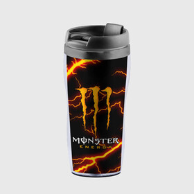 Термокружка-непроливайка с принтом MONSTER ENERGY  , внутренняя часть — пищевой пластик, наружная часть — прозрачный пластик, между ними — полиграфическая вставка с рисунком | объем — 350 мл, герметичная крышка | black monster | bmx | claw | cybersport | energy | monster | monster energy | moto | motocross | race | sport | киберспорт | когти | монстер энерджи | монстр | мото | мотокросс | ралли | скейтбординг | спорт | т | энергия