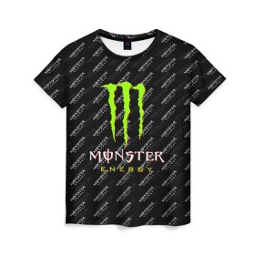 Женская футболка 3D с принтом MONSTER ENERGY (Z) , 100% полиэфир ( синтетическое хлопкоподобное полотно) | прямой крой, круглый вырез горловины, длина до линии бедер | black monster | bmx | claw | cybersport | energy | monster | monster energy | moto | motocross | race | sport | киберспорт | когти | монстер энерджи | монстр | мото | мотокросс | ралли | скейтбординг | спорт | т | энергия