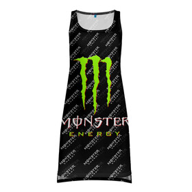 Платье-майка 3D с принтом MONSTER ENERGY | МОНСТЕР ЭНЕРДЖИ (Z) , 100% полиэстер | полуприлегающий силуэт, широкие бретели, круглый вырез горловины, удлиненный подол сзади. | black monster | bmx | claw | cybersport | energy | monster | monster energy | moto | motocross | race | sport | киберспорт | когти | монстер энерджи | монстр | мото | мотокросс | ралли | скейтбординг | спорт | т | энергия