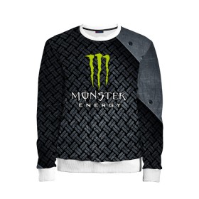 Детский свитшот 3D с принтом MONSTER ENERGY (Z) , 100% полиэстер | свободная посадка, прямой крой, мягкая тканевая резинка на рукавах и понизу свитшота | Тематика изображения на принте: black monster | bmx | claw | cybersport | energy | monster | monster energy | moto | motocross | race | sport | киберспорт | когти | монстер энерджи | монстр | мото | мотокросс | ралли | скейтбординг | спорт | т | энергия