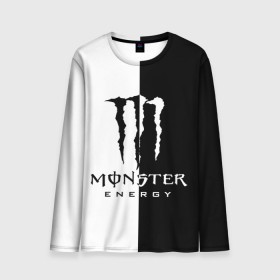 Мужской лонгслив 3D с принтом MONSTER ENERGY (Z) , 100% полиэстер | длинные рукава, круглый вырез горловины, полуприлегающий силуэт | black monster | bmx | claw | cybersport | energy | monster | monster energy | moto | motocross | race | sport | киберспорт | когти | монстер энерджи | монстр | мото | мотокросс | ралли | скейтбординг | спорт | т | энергия