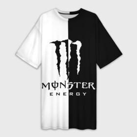 Платье-футболка 3D с принтом MONSTER ENERGY (Z) ,  |  | black monster | bmx | claw | cybersport | energy | monster | monster energy | moto | motocross | race | sport | киберспорт | когти | монстер энерджи | монстр | мото | мотокросс | ралли | скейтбординг | спорт | т | энергия