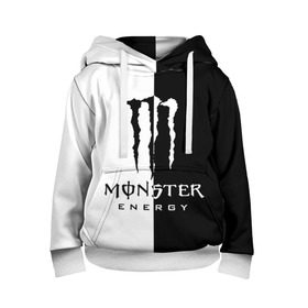 Детская толстовка 3D с принтом MONSTER ENERGY (Z) , 100% полиэстер | двухслойный капюшон со шнурком для регулировки, мягкие манжеты на рукавах и по низу толстовки, спереди карман-кенгуру с мягким внутренним слоем | Тематика изображения на принте: black monster | bmx | claw | cybersport | energy | monster | monster energy | moto | motocross | race | sport | киберспорт | когти | монстер энерджи | монстр | мото | мотокросс | ралли | скейтбординг | спорт | т | энергия