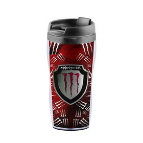 Термокружка-непроливайка с принтом MONSTER ENERGY (Z) , внутренняя часть — пищевой пластик, наружная часть — прозрачный пластик, между ними — полиграфическая вставка с рисунком | объем — 350 мл, герметичная крышка | black monster | bmx | claw | cybersport | energy | monster | monster energy | moto | motocross | race | sport | киберспорт | когти | монстер энерджи | монстр | мото | мотокросс | ралли | скейтбординг | спорт | т | энергия