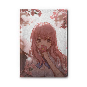 Обложка для автодокументов с принтом Koe no Katachi , натуральная кожа |  размер 19,9*13 см; внутри 4 больших “конверта” для документов и один маленький отдел — туда идеально встанут права | a silent voice | anime | koe no katachi | аниме | форма голоса