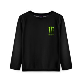 Детский лонгслив 3D с принтом MONSTER ENERGY (+спина) (Z) , 100% полиэстер | длинные рукава, круглый вырез горловины, полуприлегающий силуэт
 | black monster | bmx | claw | cybersport | energy | monster | monster energy | moto | motocross | race | sport | киберспорт | когти | монстер энерджи | монстр | мото | мотокросс | ралли | скейтбординг | спорт | т | энергия