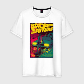 Мужская футболка хлопок с принтом Back to the Future , 100% хлопок | прямой крой, круглый вырез горловины, длина до линии бедер, слегка спущенное плечо. | back to the future | bttf | марти макфлай