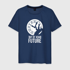 Мужская футболка хлопок с принтом Back to the Future , 100% хлопок | прямой крой, круглый вырез горловины, длина до линии бедер, слегка спущенное плечо. | back to the future | bttf | марти макфлай