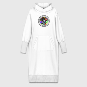 Платье удлиненное хлопок с принтом Волонтёр по психоделике ,  |  | psychedelic | psychedelic research volunteer | волонтер по психоделическим исследованиям | грибы | кислота | психоделика