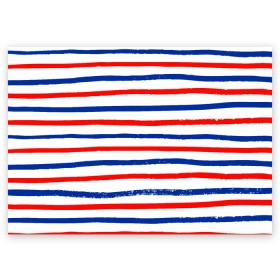Поздравительная открытка с принтом Морская полоска , 100% бумага | плотность бумаги 280 г/м2, матовая, на обратной стороне линовка и место для марки
 | Тематика изображения на принте: doodling | textures | tiles | дудлинг | красный | лето | морской | отпуск | полосатый | полоска | синий | тайлы | текстуры | фон | ярко