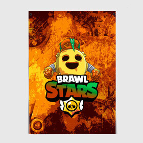 Постер с принтом Brawl Stars Robot Spike , 100% бумага
 | бумага, плотность 150 мг. Матовая, но за счет высокого коэффициента гладкости имеет небольшой блеск и дает на свету блики, но в отличии от глянцевой бумаги не покрыта лаком | brawl | brawl stars | robospike | robot spike | spike | бравл | бравл кактус | бравл спайк | бравл старс | кактус | робоспайк | робот спайк | спайк | спайк робот