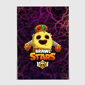 Постер с принтом Brawl Stars Robot Spike , 100% бумага
 | бумага, плотность 150 мг. Матовая, но за счет высокого коэффициента гладкости имеет небольшой блеск и дает на свету блики, но в отличии от глянцевой бумаги не покрыта лаком | brawl stars | brawl stars spike robot | spike | spike robot | бравл кактус | бравл спайк | бравл старс | кактус | робоспайк | спайк | спайк бравл старс