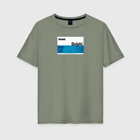 Женская футболка хлопок Oversize с принтом Delphi 7 | Делфи 7  , 100% хлопок | свободный крой, круглый ворот, спущенный рукав, длина до линии бедер
 | delphi | делфи | дэлфи
