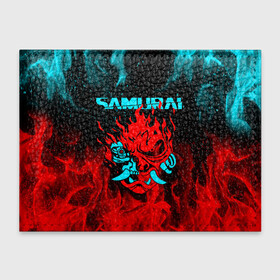 Обложка для студенческого билета с принтом CYBERPUNK 2077 SAMURAI , натуральная кожа | Размер: 11*8 см; Печать на всей внешней стороне | cd project red | cyberpunk 2077 | demon | keanu reeves | samurai | smile | демон | киану ривз | киберпанк 2077 | самураи | смайл