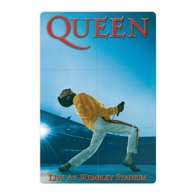 Магнитный плакат 2Х3 с принтом Queen , Полимерный материал с магнитным слоем | 6 деталей размером 9*9 см | queen | арт | музыка | рок | фредди меркьюри