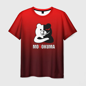 Мужская футболка 3D с принтом Monokuma , 100% полиэфир | прямой крой, круглый вырез горловины, длина до линии бедер | anime | danganropna | monokuma | аниме | анимэ | медведь | мишка | монокума | мономишка | черно белый медведь