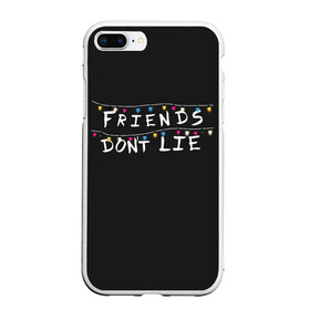 Чехол для iPhone 7Plus/8 Plus матовый с принтом Friends Dont Lie , Силикон | Область печати: задняя сторона чехла, без боковых панелей | Тематика изображения на принте: 11 | demogorgon | dont | friends | lie | retro | stranger | things | дастин | дела | демогоргон | друзья | лгут | не | оди | одиннадцать | очень | ретро | стив | странные | хоппер | хоукинс