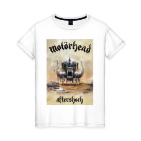 Женская футболка хлопок с принтом Motorhead , 100% хлопок | прямой крой, круглый вырез горловины, длина до линии бедер, слегка спущенное плечо | motorhead | арт | лемми | музыка | рок