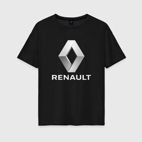 Женская футболка хлопок Oversize с принтом RENAULT , 100% хлопок | свободный крой, круглый ворот, спущенный рукав, длина до линии бедер
 | abstract | auto | brand | car | geometry | renault | sport | texture | абстракция | авто | автомобильные | бренд | геометрия | классика | машины | модные | ренаулт | спорт | стиль | текстура