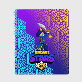 Тетрадь с принтом MORTIS BRAWL STARS , 100% бумага | 48 листов, плотность листов — 60 г/м2, плотность картонной обложки — 250 г/м2. Листы скреплены сбоку удобной пружинной спиралью. Уголки страниц и обложки скругленные. Цвет линий — светло-серый
 | Тематика изображения на принте: brawl | brawl stars | brawl stars rogue mortis | clash | mortis brawl stars | rogue mortis | бравл старс | бравл старс коварный мортис | игра | коварный мортис | мобильные игры | мортис