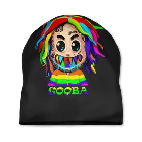 Шапка 3D с принтом 6IX9INE , 100% полиэстер | универсальный размер, печать по всей поверхности изделия | 6 | 6ix9ine | 9 | america | gang | gangsta | gooba | keke | koko | music | rap | shark | tekashi | usa | акула | америка | музыка | реп | рэп | текаши