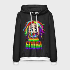 Мужская толстовка 3D с принтом 6IX9INE , 100% полиэстер | двухслойный капюшон со шнурком для регулировки, мягкие манжеты на рукавах и по низу толстовки, спереди карман-кенгуру с мягким внутренним слоем. | 6 | 6ix9ine | 9 | america | gang | gangsta | gooba | keke | koko | music | rap | shark | tekashi | usa | акула | америка | музыка | реп | рэп | текаши