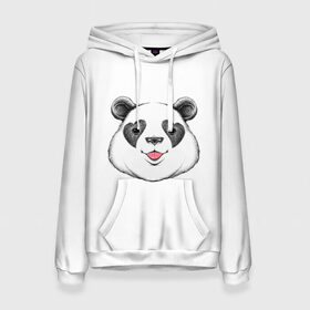 Женская толстовка 3D с принтом Panda , 100% полиэстер  | двухслойный капюшон со шнурком для регулировки, мягкие манжеты на рукавах и по низу толстовки, спереди карман-кенгуру с мягким внутренним слоем. | cute | cutie | heart | love | panda | арт | животное | животные | картинка | милая панда | панда | рисунок | сердце