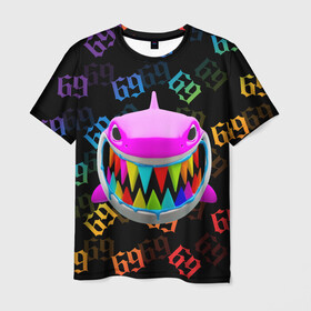 Мужская футболка 3D с принтом 6IX9INE , 100% полиэфир | прямой крой, круглый вырез горловины, длина до линии бедер | 6ix9ine | 6ix9ine  gooba | gooba | акула | сикснайн | сиксти найн | сиксти найн репер | такаши | текаши | текаши сикснайн
