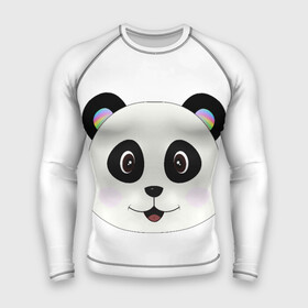 Мужской рашгард 3D с принтом Panda ,  |  | bear | colorful | green | nature | panda | детские | животные | звери | милые | мультфильмы | панды | радуга