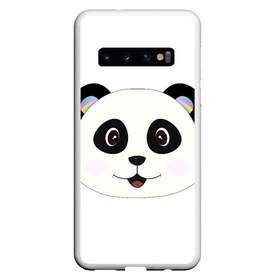 Чехол для Samsung Galaxy S10 с принтом Panda , Силикон | Область печати: задняя сторона чехла, без боковых панелей | bear | colorful | green | nature | panda | детские | животные | звери | милые | мультфильмы | панды | радуга