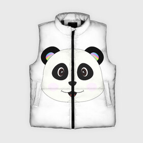 Женский жилет утепленный 3D с принтом Panda ,  |  | bear | colorful | green | nature | panda | детские | животные | звери | милые | мультфильмы | панды | радуга