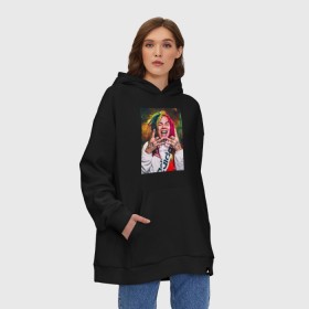 Худи SuperOversize хлопок с принтом 6ix9ine , 70% хлопок, 30% полиэстер, мягкий начес внутри | карман-кенгуру, эластичная резинка на манжетах и по нижней кромке, двухслойный капюшон
 | 6ix9ine | tekashi | возвращение | крыса | сикснайн | текаши