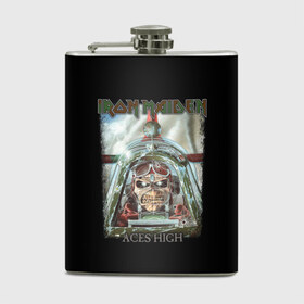 Фляга с принтом Iron Maiden , металлический корпус | емкость 0,22 л, размер 125 х 94 мм. Виниловая наклейка запечатывается полностью | арт | метал | музыка | рок | черепiron maiden