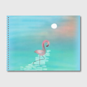 Альбом для рисования с принтом Фламинго , 100% бумага
 | матовая бумага, плотность 200 мг. | Тематика изображения на принте: арт | гора | графика | дельфин | животные | за | закат | картинка | кит | мной | море | небо | облака | пальма | пара | песок | пляж | побережье | радуга | рисунок | следуй | солнце | сюрреализм | фламинго