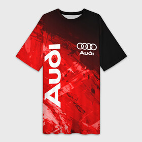 Платье-футболка 3D с принтом AUDI | АУДИ ,  |  | abstraction | audi | auto | geometry | hexagon | neon | paints | rs | sport | stripes | texture | triangle | абстракция | авто | автомобиль | автомобильные | ауди | бренд | брызги | геометрия | краски | марка | машины | неон | неоновый | сот