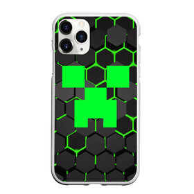 Чехол для iPhone 11 Pro матовый с принтом MINECRAFT CREEPER , Силикон |  | 