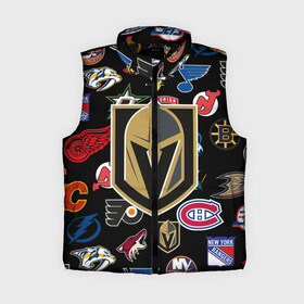 Женский жилет утепленный 3D с принтом Vegas Golden Knights (Z) ,  |  | anaheim ducks | arizona coyotes | boston bruins | buffalo sabres | calgary flames | canadiens de montreal | carolina hurricanes | chicago blackhawks | colorado avalanche | columbus blue jackets | dallas stars | detroit red wings | edmonton oil | hockey | 