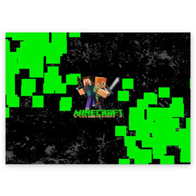 Поздравительная открытка с принтом MINECRAFT , 100% бумага | плотность бумаги 280 г/м2, матовая, на обратной стороне линовка и место для марки
 | craft | game | mine | minecraft | minecraftmemories | pixel | twitter | игра | майнкрафт | маркус перссон | пиксель | ремесло | шахта