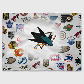 Плед 3D с принтом San Jose Sharks (Z) , 100% полиэстер | закругленные углы, все края обработаны. Ткань не мнется и не растягивается | anaheim ducks | arizona coyotes | boston bruins | buffalo sabres | calgary flames | canadiens de montreal | carolina hurricanes | chicago blackhawks | colorado avalanche | columbus blue jackets | dallas stars | detroit red wings | edmonton oil | hockey | 