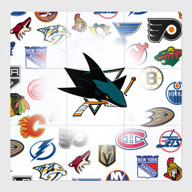 Магнитный плакат 3Х3 с принтом San Jose Sharks (Z) , Полимерный материал с магнитным слоем | 9 деталей размером 9*9 см | anaheim ducks | arizona coyotes | boston bruins | buffalo sabres | calgary flames | canadiens de montreal | carolina hurricanes | chicago blackhawks | colorado avalanche | columbus blue jackets | dallas stars | detroit red wings | edmonton oil | hockey | 