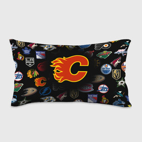 Подушка 3D антистресс с принтом Calgary Flames (Z) , наволочка — 100% полиэстер, наполнитель — вспененный полистирол | состоит из подушки и наволочки на молнии | anaheim ducks | arizona coyotes | boston bruins | buffalo sabres | calgary flames | canadiens de montreal | carolina hurricanes | chicago blackhawks | colorado avalanche | columbus blue jackets | dallas stars | detroit red wings | edmonton oil | hockey | 