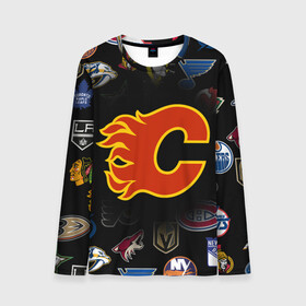 Мужской лонгслив 3D с принтом Calgary Flames (Z) , 100% полиэстер | длинные рукава, круглый вырез горловины, полуприлегающий силуэт | anaheim ducks | arizona coyotes | boston bruins | buffalo sabres | calgary flames | canadiens de montreal | carolina hurricanes | chicago blackhawks | colorado avalanche | columbus blue jackets | dallas stars | detroit red wings | edmonton oil | hockey | 