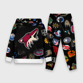 Детский костюм 3D (с толстовкой) с принтом Arizona Coyotes | NHL (Z) ,  |  | anaheim ducks | arizona coyotes | boston bruins | buffalo sabres | calgary flames | canadiens de montreal | carolina hurricanes | chicago blackhawks | colorado avalanche | columbus blue jackets | dallas stars | detroit red wings | edmonton oil | hockey | 