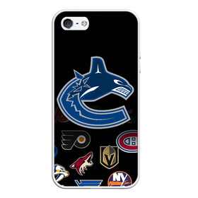 Чехол для iPhone 5/5S матовый с принтом NHL Vancouver Canucks (Z) , Силикон | Область печати: задняя сторона чехла, без боковых панелей | anaheim ducks | arizona coyotes | boston bruins | buffalo sabres | canadiens de montreal | carolina hurricanes | chicago blackhawks | colorado | hockey | nhl | vancouver canucks | нхл | паттерн | спорт | хоккей