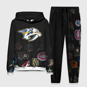 Мужской костюм 3D (с толстовкой) с принтом NHL Nashville Predators (Z) ,  |  | anaheim ducks | arizona coyotes | boston bruins | buffalo sabres | canadiens de montreal | carolina hurricanes | chicago blackhawks | colorado | hockey | nashville predators | nhl | нхл | паттерн | спорт | хоккей